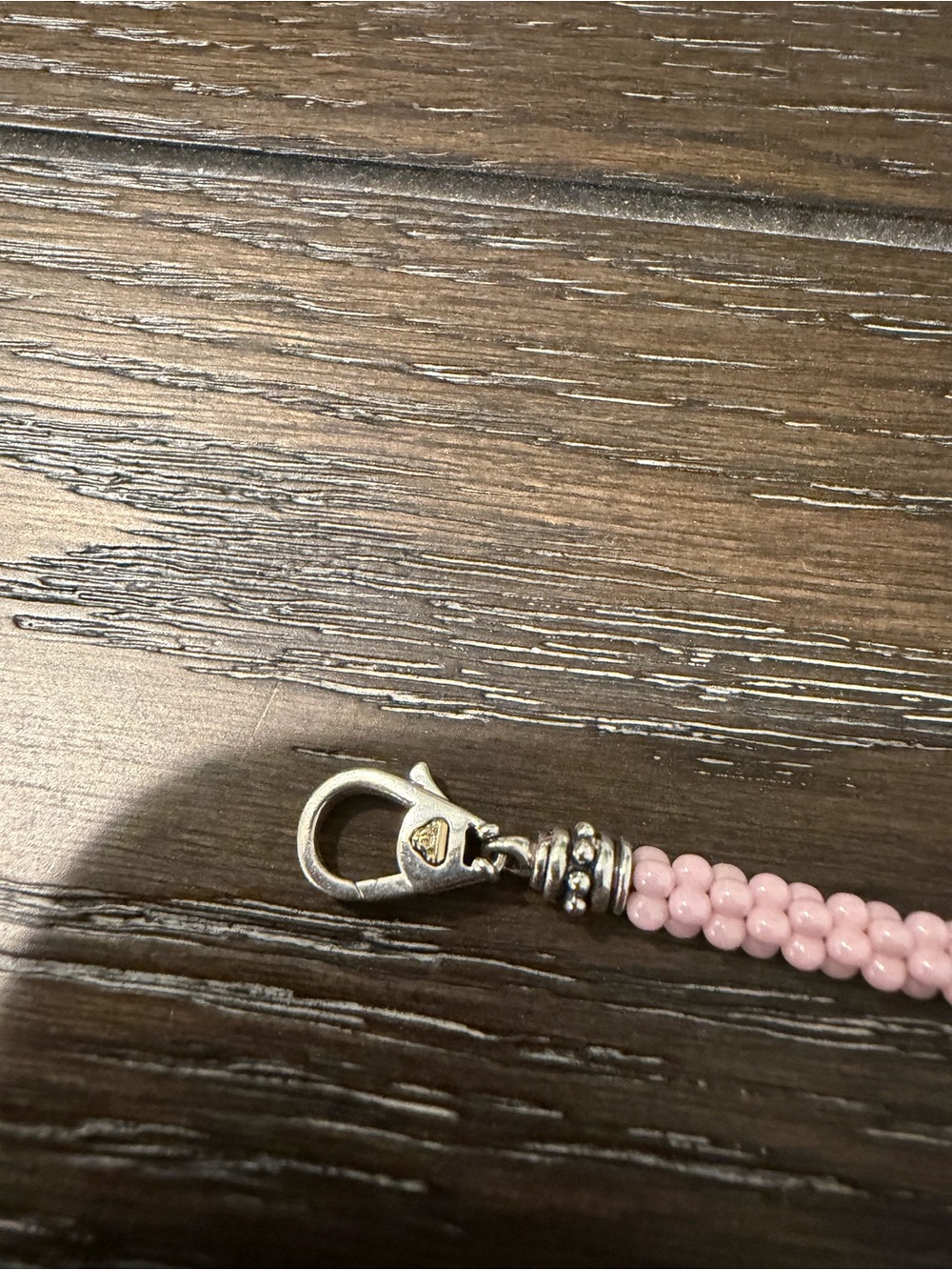 Pink Five Silver Station Ceramic Bracelet - Pink Caviar - Picture 3 of 5